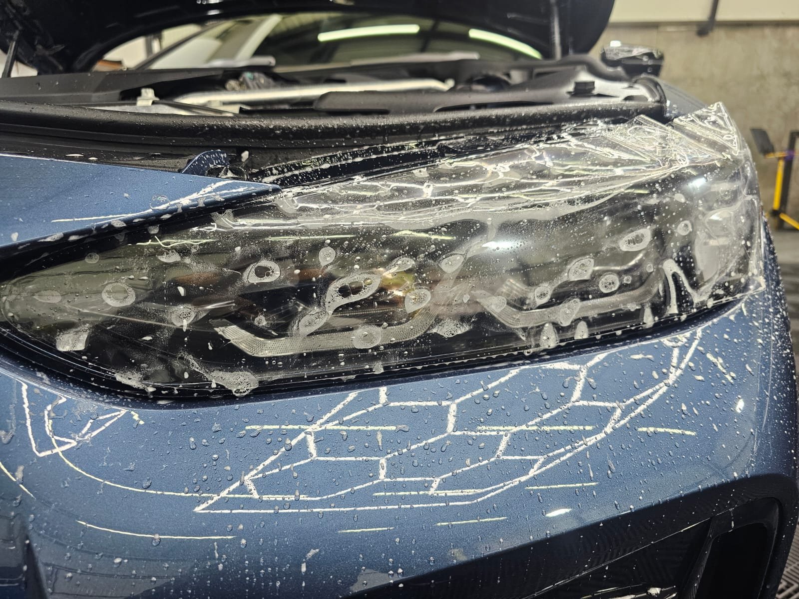 Headlight before PPF installation